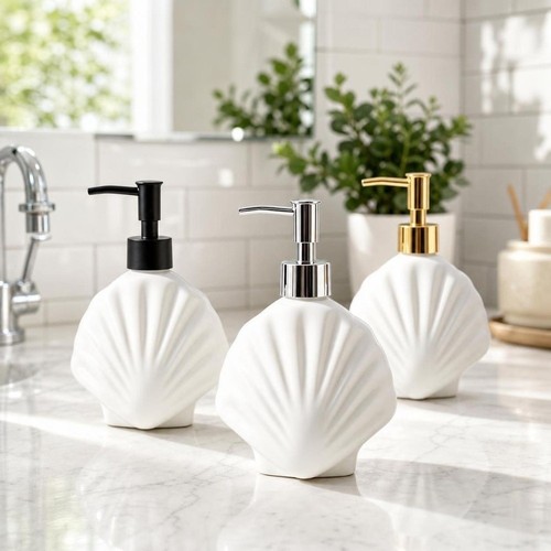 Shell shaped soap dispenser - shaped,