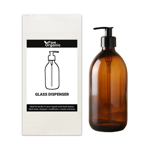 Fam organic amber glass bottle - organic,