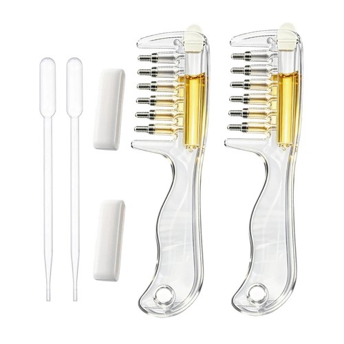 Hair oil applicator - oil, comb