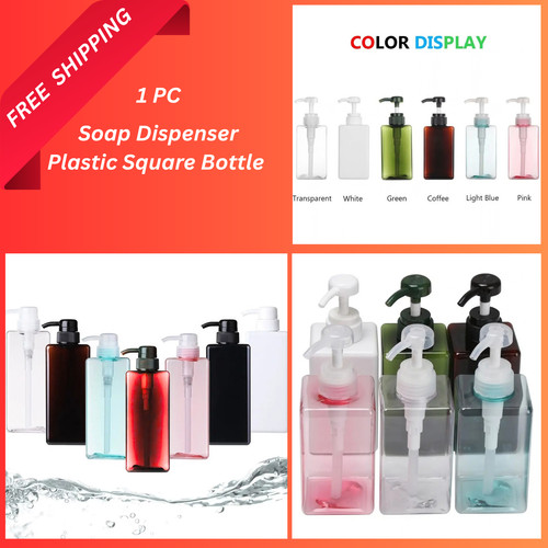 Soap dispenser plastic square - soap,