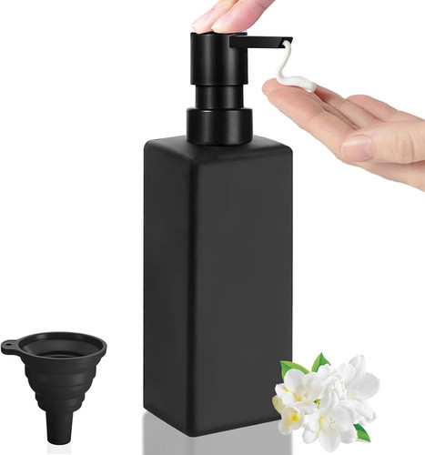 350ml black soap dispenser - black,